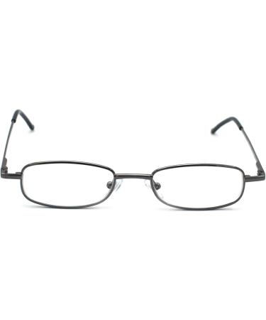 Portable Reading Glasses 4 Pack - Slim Thin Design with Pocket Case - Gunmetal 1.5 Diopters for Men & Women - Buy Online on GoSupps.com