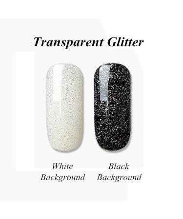Buy Pinni Gel Nail Polish Set - Transparent Glitter & Black Tea Red | Semi-Permanent UV LED Manicure | Perfect Nail Art Gifts for Women | 5ml Each - Buy Online on GoSupps.com