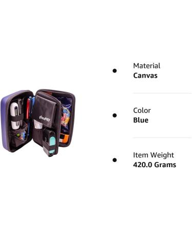 Shop Glucology Oversized Diabetes Accessories Bag - Organize Blood Sugar Test Strips Glucose Meter Insulin & More - Durable Blue Hard Bowl - Buy Online on GoSupps.com