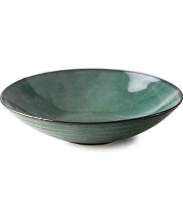 Ceramic Bowl Retro Cutlery Bulk Kitchen Living Room Fruit Restaurant Creative Round Deep Dish Simple Personality Dessert Bowl 8 Inch 1000ml