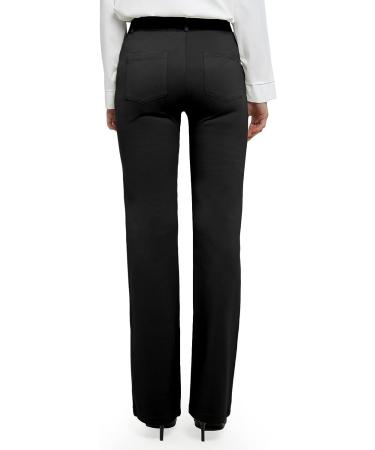 Women's Bootcut Yoga Dress Pants - Stretchy Office Business Casual Slacks with 4 Pockets - 31 Inseam - Black - Buy Online on GoSupps.com