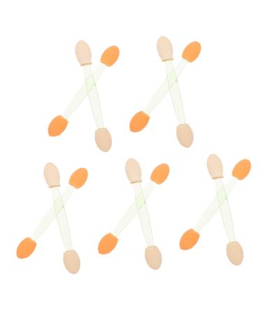 HAPINARY 100pcs Double Ended Eyeshadow Brush Makeup Tool Eye Makeup Applicator Eyeshadow Stick Latex Sponge Makeup Brush Sponge Brush Dual-side Double-sides Eye Brush 6.5x1.3cm Green