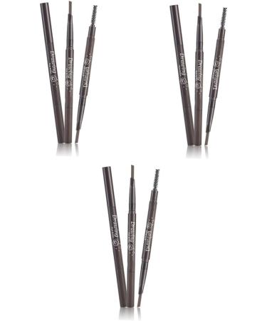 DOITOOL 3pcs 2 1 Eyebrow Brush Eyebrow Pen Eyebrow Makeup Eyebrow Pencil Brush 3d Automatic Written 1 count (Pack of 1) As Shownx3pcs - Buy Online on GoSupps.com