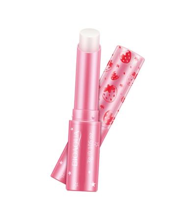 DOITOOL Color Changing Lipstick Padded Toilet Seat Lip Smoother Color Changing Lip Balm Lip Care Balm Moisturizing Lipstick Color Lip Balm Strawberry Nursing Stick Men and Women 1 Count (Pack of 1) As Shown