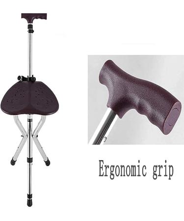 Adjustable Crutches Folding Cane Seat Height Adjustable Non-Slip Duty Portable Fishing Rest Stool withLight for Elder Parents Gift Family Bathing in Sunlight - Buy Online on GoSupps.com