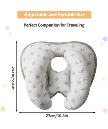 KAKIBLIN Kids Banana Neck Pillow - Grey Cross | Neck Support Travel Pillow for Stroller - Buy Online on GoSupps.com