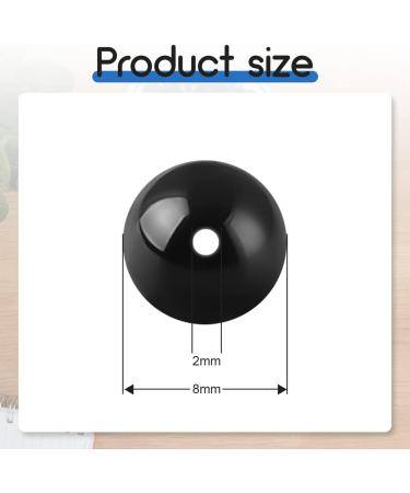 100pcs 8mm Natural Matte Black Onyx Agate Stone Beads for Jewelry Making | Crystal Stretch Cord included - Buy Online on GoSupps.com