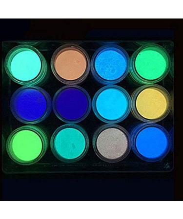 MEILINDS Night Fluorescence Pigment Ultrafine Glitter Glow Powder Nail Art Dust - 12 Colors Luminous Decor Tip Beauty Tool - Buy Online on GoSupps.com