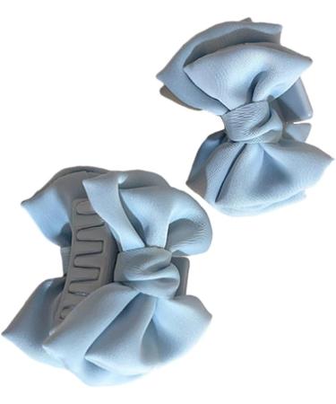 xbiez Claw Hair Clip Bow 2000s Claw Balletcore Bangs Hair Clips Balletcore Hairpin Bow Preepy Hair Clip for Bunches Light Blue - Buy Online on GoSupps.com