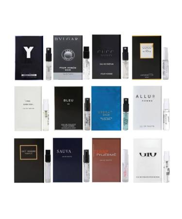 Designer Cologne Samples Set for Men Travel Size Perfume Gift Set High End Men s Fragrance (Pack of 12) 0.06 Fl Oz (Pack of 12)