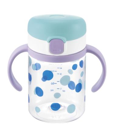 Richell Aqulea outing straw mug 320 Light blue