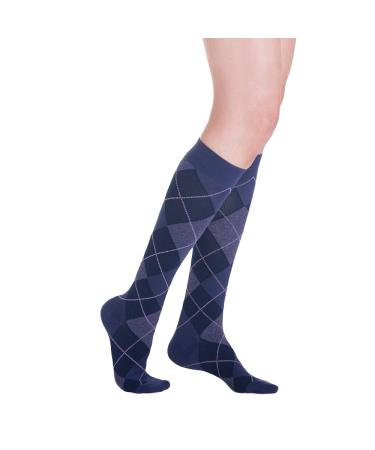SIGVARIS Women's Microfiber Patterns 143 Calf High Compression Socks 15-20mmHg