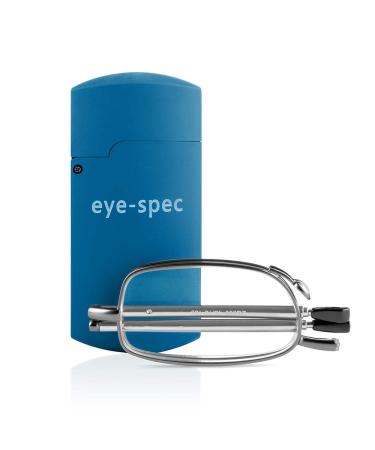 eye-spec Foldable reading glasses with mini case | High-quality design in 8 colors and 9 prescription strengths - Eye-Tech by +2.00 Blue