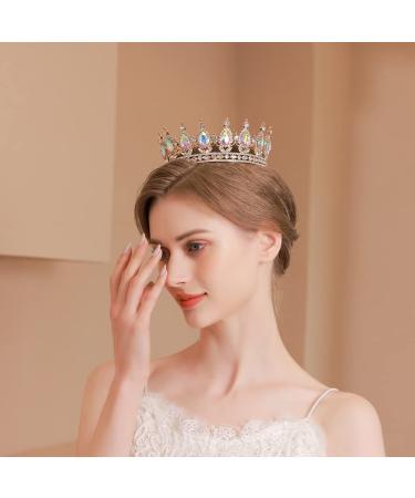 Kamirola Women's Silver AB 12 Crown | TR12 Tiaras and Crowns for Women - Buy Online on GoSupps.com