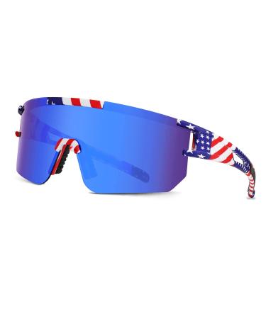 YUNBLL&KO Polarized Sports Sunglasses for Men Women, P-V Style UV400, Cycling Glasses Baseball Goggles Running Golf A3
