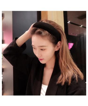 ZAHSY Black Satin Headband for Women - Non Slip Wide Hair Accessories - Buy Online on GoSupps.com