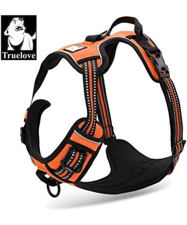 Winhyepet TrueLove No-Pull Dog Harness - Reflective Adjustable with Pet Dishes & Control Handle for Small Medium & Large Dogs - TLH5651 XS Orange - Buy Online on GoSupps.com