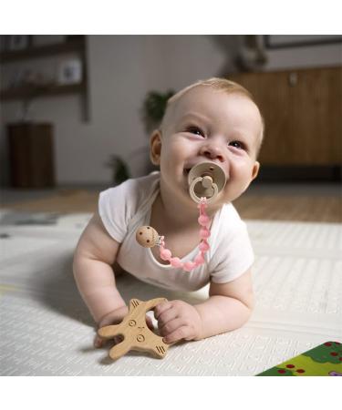 Buy Evertify Kit: 2 Pacifier Chains & 1 BPA-Free Silicone Box - Personalized Pacifier Chains for Boys & Girls - Cream & Rosa - Buy Online on GoSupps.com