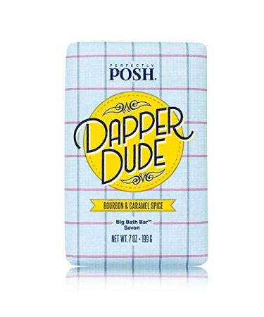 Perfectly Posh DAPPER DUDE Bourbon & Carmel Spice Big Bath Bar