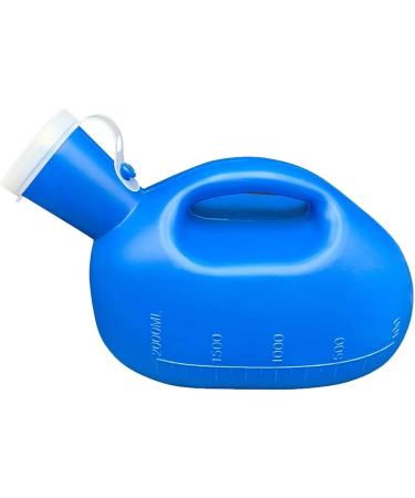 Male Urinal Male Urinal 2000ML - Portable Potty Pee Bottle Collector Travel Toilet Blue - Buy Online on GoSupps.com