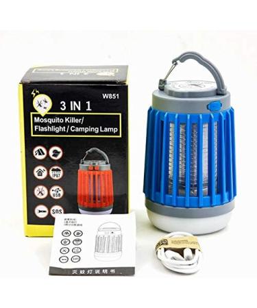 USB Mosquito Repeller - Electric Mosquito lamp Outdoor Waterproof Rechargeable Lighting Mosquito Trap Solar Charging Blue - Buy Online on GoSupps.com