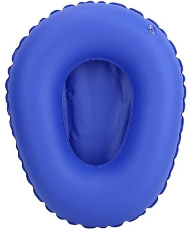 Inflatable Bed Pan for Elderly | Portable Thicken Air Bed Pan Washable Anti Bedsore Toilet Urinal - Blue - Buy Online on GoSupps.com