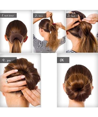 CLOTHOBEAUTY Extra Small Kids Hair Bun Donut Maker - 3 Piece Set | Ring Style Chignon Doughnut Shaper for Short and Thin Hair - 2.5 inches Brown - Buy Online on GoSupps.com