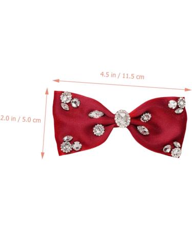 Beaupretty Hair hair clip hair bows for women Hair Bow Clips rhinestone hair barrettes hair ornaments for women headwear for women Girl Hair Accessory bow tie Headgear Acetate sheet Tie - Buy Online on GoSupps.com