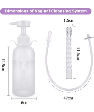 300ml Reusable Vaginal Cleansing System with 3 Nozzle Tips - Vaginal & Anal Douche Kit for Men and Women - Manual Pressure Enemas for Vagina Cleaning - Buy Online on GoSupps.com