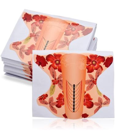 Minkissy 100pcs Nail Forms Nail Art Extension Forms Beauty Tools for Women Green Accessories Pro Nail Art Guide Nail Accessories Nail Accesories Nail Tool Extend Manicure Orange - Buy Online on GoSupps.com