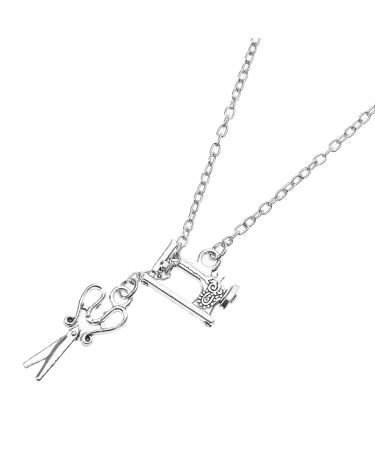 VALICLUD Retro Scissors Necklace Necklace for Quilters Necklace Jewelry Sweater Miss Clavicle Chain