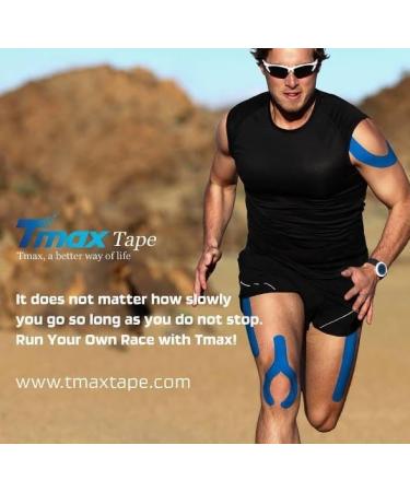 Tmax Waterproof Kinesiology Tape | Athletic Muscle Support & Pain Relief | Joint Support Physiotherapy (Pack of 3 - Buy Online on GoSupps.com