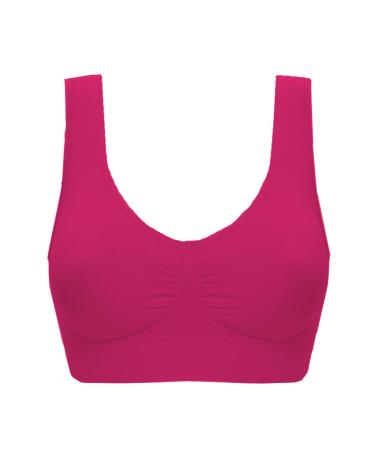 Women's sports bra large plus ladies bra basket bra very narrow colorful rose bra push-up thin transparent comfort bra small size gift for women hot pink red watermelon red 4xL