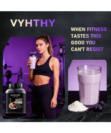 VYHTHY Blueberry Pancake Flavored Whey Protein Powder 24g Protein per Serving Fast-Absorbing Concentrated whey Protein Low Sugar Gluten-Free Natural Flavor 3.5lbs(56oz) - Buy Online on GoSupps.com