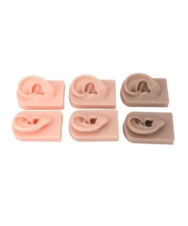 Ear Model Easy To Operate 3 Pairs Human Ear Model Soft Flexible Simulation for Beauty Salon