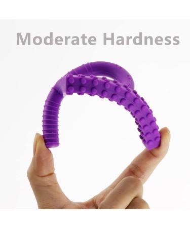 Buy Sensory Silicone Chewing Tools for ADHD Teething & Autism | Stop Nail Biting & Enhance Speech Therapy - Orange-Violet - Buy Online on GoSupps.com