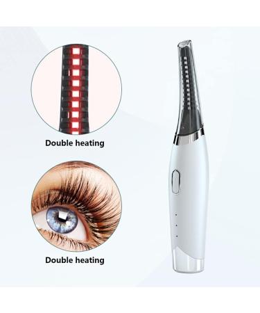 dijiusidy Electric Eyelash Curler Portable Hand Type Heated Rechargeable Silicone Cover Curling Brush Office Makeup Tools White - Buy Online on GoSupps.com