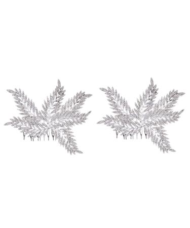 minkissy Flowers bridal comb wedding Snowflake rhinestone floral headpiece leaves decor accesorios para silver headpiece flowers decor floral decorations alloy hair bride Comb