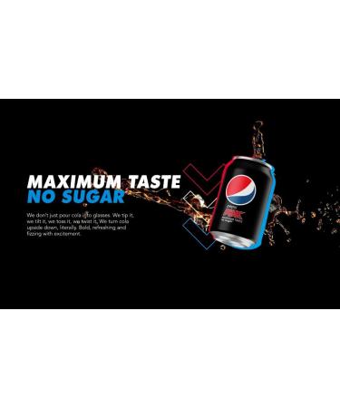 Pepsi Max No Sugar Cola Cans 24 x 330ml | Sugar-Free Carbonated Soft Drink | Refreshing Pepsi Taste with Thank you Card - Buy Online on GoSupps.com