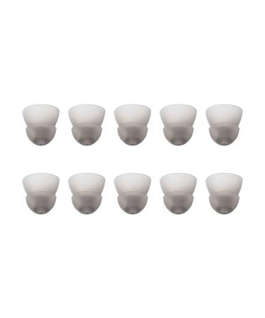 10 pieces/set of hearing aid domes 10 mm universal contrabass couplings mushroom silicone earplugs replacement for listening amplifiers hearing aids (black)