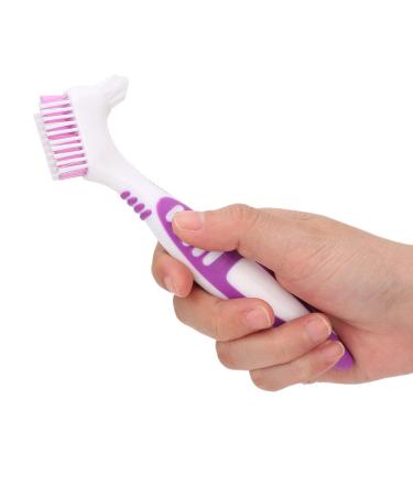 Health Gear Denture Cleaning Brush - Double Bristle Head for Dental Bridges & Oral Care | Effective Plaque Removal - Buy Online on GoSupps.com