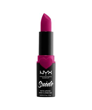 NYX PROFESSIONAL MAKEUP Suede Matte Lipstick  Vegan Formula - Clinger (Hot Pink)