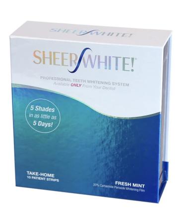 Sheer White! 20% Professional Teeth Whitening Strips Films Kit