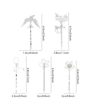 30 Pack Silver Vintage Butterfly Hair Pins - Retro Leaf Flower Metal Clips for Women and Girls - Buy Online on GoSupps.com