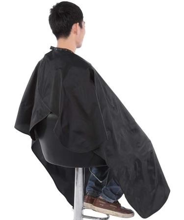 Buy Anti-Static Black Salon Barber Cape - Waterproof Hair Cutting Apron for Adults | International Shipping - Buy Online on GoSupps.com