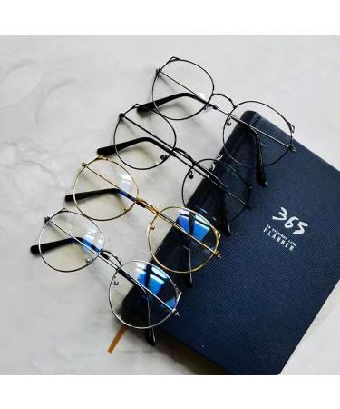 Newada Stylish Cat-Eye Reading Glasses for Women - Blue Light Blocking Anti-Eye Strain Metal Frame Color: Golden Size: +1.50 - Buy Online on GoSupps.com