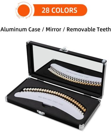 3D R-28 Professional Teeth Whitening Guide for Dentist Teeth Whitening Course Shade Guide with 28 Colors - Buy Online on GoSupps.com