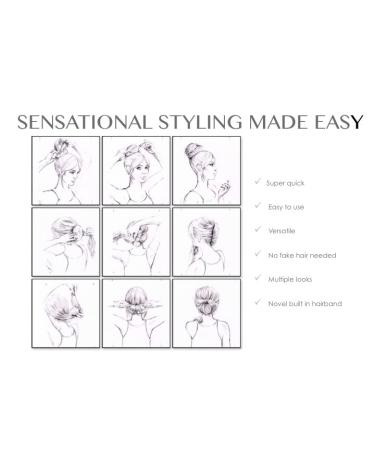 Scrun Hair Tool - Classic Brown Hair Donut & Pillow for Elegant Buns & Hairstyles | Includes Hairpins & Manual - Buy Online on GoSupps.com