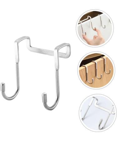 Hemoton 3pcs Wall Hangers for Clothes Cabinet Hook Over The Door Hanging Hooks Perforated Door Hat 7.5X6.5CM Silver - Buy Online on GoSupps.com