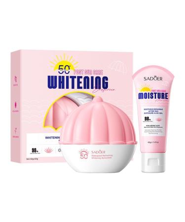 5-in-1 Broad Spectrum Sunscreen SPF50+ PA++++ Lightweight Watery Essence Strong UVA/UVB Protection Water Resistant Non-Greasy & Gentle for Face and Body (Aloe Vera)